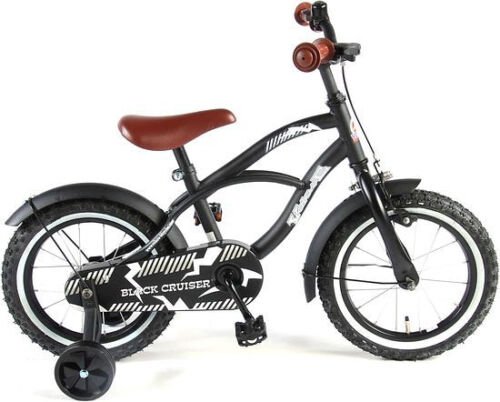 Volare Black Cruiser Kinderfiets Jongens 14 inch Zwart 95% afgemonteerd