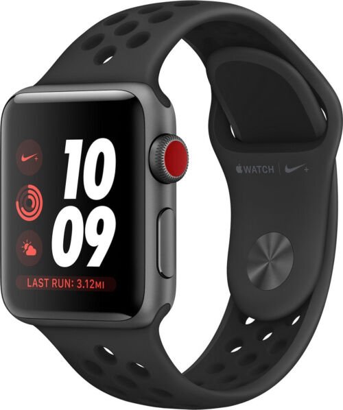 Apple Watch Nike+ GPS + Cell 38mm space grijs alu case