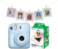 Fujifilm instax Mini 12 Bundel - Instant camera + 2 x 10 stuks film&fotokaarten - Pastel Blue