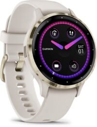 Garmin Venu 3s - Smartwatch - Sporthorloge - AMOLED-Scherm - 10 dagen batterij - Spraakassistent - Muziek - Garmin Pay- Slaapcoaching - Ivory