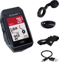 GPS Fietscomputer Sigma ROX 11.1 EVO GPS HR set met korte Butler stuurhouder - zwart