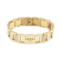 Guess Heren Guess heren stalen goldplated armband FRONTIERS - Armband - Staal - Goudkleurig - 21.50 cm