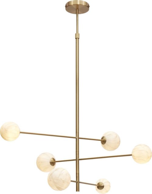 It's about RoMi Carrara Hanglamp -Ø99cm - 6-lichts G9 - Goud