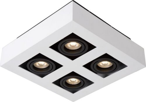 Lucide XIRAX - Plafondspot - LED Dim to warm - GU10 - 4x5W 2200K/3000K - Wit