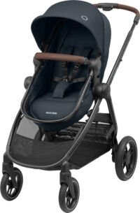 Maxi-Cosi Zelia³ kinderwagen - Essential Graphite (zwart frame + bruin leer)