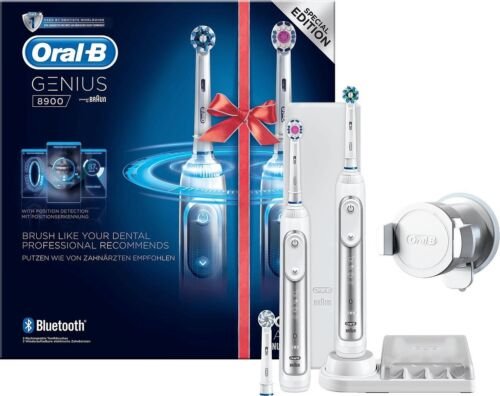 Oral-B Genius 8900 - Elektrische Tandenborstel Duoverpakking - Wit