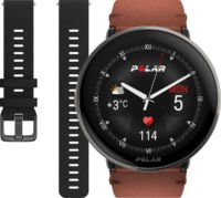 Polar Ignite 3 Titanium- Fitness Smartwatch&GPS Activity Tracker - Leder Brons/Siliconen Zwart - S-L