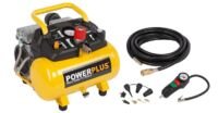 Powerplus POWX1724S Compressor - 550W - 8 bar - Olievrij - 6L tankinhoud