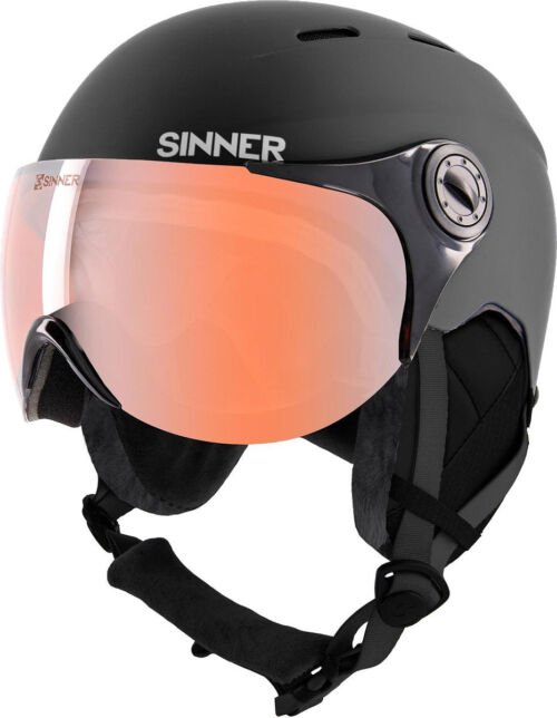 SINNER - Typhoon Visor - Mat Zwart- Unisex - Maat 57