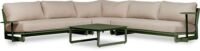 Lanterfant Ralph - Loungeset XL - Aluminium - 7 personen - Mosgroen