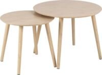 Salontafel Biella Bamboe Naturel Set van 2 - Giga Living