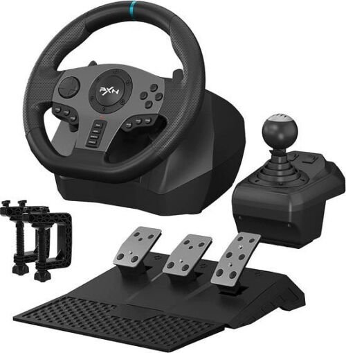 PXN - V9 - Race Stuur - Met Pedalen en Shifter - 270/900- Game Stuur - Geschikt voor PS4 - Xbox One - PC - Xbox Series X|S - PS3 - Nintendo Switch - Met App