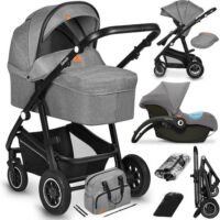 Lionelo Bianka - Kinderwagen 3 in 1 - incl. autostoel - 0-22kg - XXL - Buggy 3in1