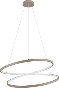 EGLO Ruotale Hanglamp - LED - 70 cm - Zandkleur/Beige/Wit