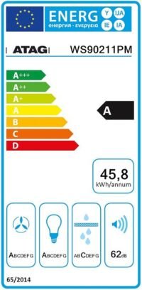 ATAG WS90211PM - wandafzuigkap 90 cm - RVS