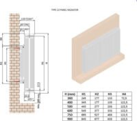 Plieger 7340458 Wit Dubbel paneel Plaatradiator radiator voor centrale verwarming