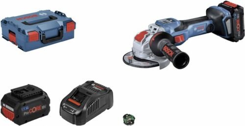 Bosch GWX 18V-15 SC 18V Li-Ion Accu BiTurbo X-LOCK Haakse Slijper Set (2x 8.0Ah Accu) In L-Boxx - 125 Mm - Variabel - Koolborstelloos