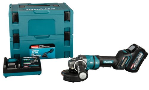 Makita GA050GT101 XGT 40V Accu Haakse Slijper Set In Mbox - 125mm - Veiligheidsschakelaar