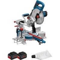 Bosch GCM 18V-216 18V Li-Ion Accu Afkort-/verstekzaag Set (2x 8.0Ah Accu) - 30 X 216mm - Koolborstelloos