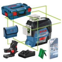 Bosch GLL 3-80 CG 12V Li-Ion Accu Kruislijnlaser Set (1x 2.0Ah Accu) In L-Boxx - Groen