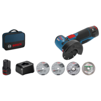 Bosch GWS 12 V-76 12V Li-Ion Accu Haakse Slijpmachine Set (2x 2