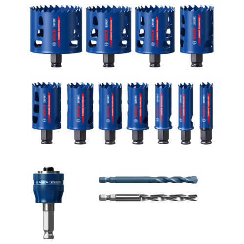 Bosch 2608900448 EXPERT 14-delige Power-Change Gatzagenset Tough Material Universal 20/22/25/32/35/40/44/51/60/68/76