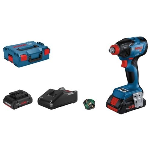 Bosch GDX 18V-210 C 18V Li-ion Accu Slagschroevendraaier/slagmoeraanzetter Set (2x4.0Ah) In L-Boxx