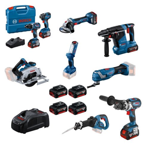 Bosch 8 Toolkit 18V 8-delige Accu Combiset (4x 5