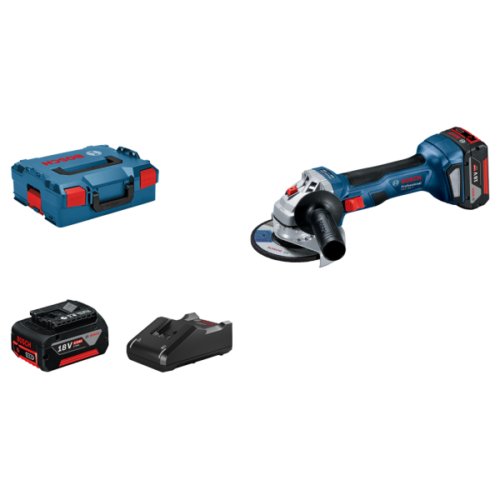 Bosch GWS 18V-7 18V Li-Ion Accu Haakse Slijper Set (2x 4