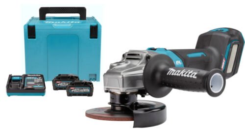 Makita GA023GM201 XGT 40V Max Li-Ion Accu Haakse Slijper Set (2x 4