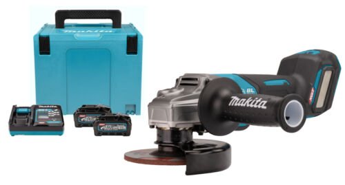 Makita GA029GM201 XGT 40V Max Li-Ion Accu Haakse Slijper Set (2x 4