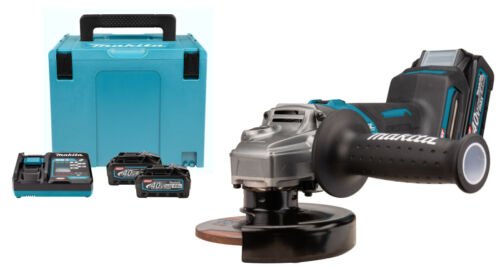 Makita GA008GM201 XGT 40V Max Li-Ion Accu Haakse Slijper Set (2x 4
