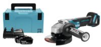 Makita DGA505RTJ 18V Li-Ion Accu Haakse Slijper Set (2x 5.0Ah Accu) In Mbox - 125mm - Koolborstelloos - Softstart