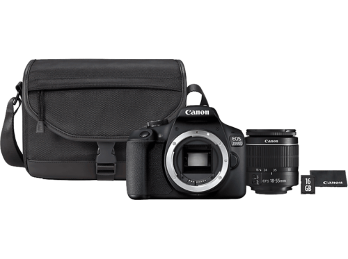 Canon Eos 2000d + Ef-s 18-55 Dc Sb130-cameratas 16gb