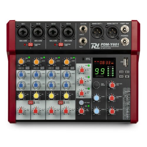 Retourdeal - Power Dynamics PDM-Y601 mixer - 6 kanaals mengpaneel met