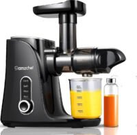 AMZCHEF - Slow Juicer Sapcentrifuge - Zwart