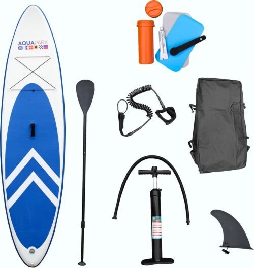 AQUAPARX MKII professioneel sup board– opblaasbaar paddle board – voor beginnende en gevorderde – 1 persoon - compleet geleverd