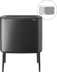 Brabantia Bo Touch Bin Prullenbak - 11 + 23 liter - Afvalscheiding - Confident Grey