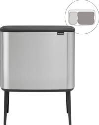 Brabantia Bo Touch Bin Prullenbak - 11 + 23 liter - Afvalscheiding - Matt Steel Fingerprint Proof