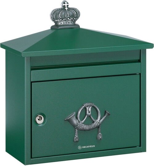 Brievenbus groen m.posthoorn d210