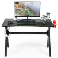 Coast Bureau met Bekerhouder en Koptelefoonhaak - Max. 100 kg - X-Poten - 115 x 60 x 76 cm - Zwart