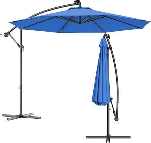 Coast Led-zweefparasol -Ø300cm - UV Bestendig&Waterafstotend - Donkerblauw