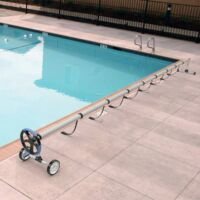 Coast Roll -Up System Pool Winding Roller voor covers en Solar Tarpaulins Roll -systeem met riemen a