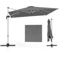 Coast Zweefparasol Rechthoekig - 300 x 300 cm - Grijs