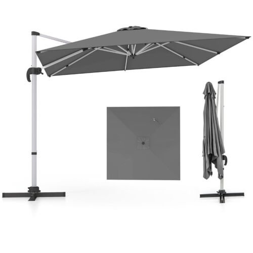 Coast Zweefparasol Rechthoekig - 300 x 300 cm - Grijs