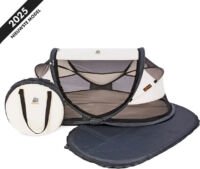 Deryan Baby Luxe Campingbedje– Inclusief zelfopblaasbare matras - Cream