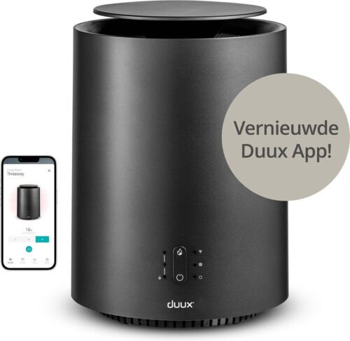 Duux Threesixty 2 Smart Elektrische Kachel - Keramische Kachel - 800/1200/1800 Watt Verwarming met Thermostaat - Grijs