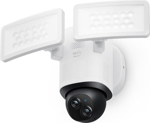 eufy Security Floodlight Camera E340– Floodlight Cam- 360° Pan&Tilt– 3K-resolutie – 2000 Lumen – AI-bewegingsdetectie – 24/7 opname – Dual-band Wi-Fi – IP65 waterdicht