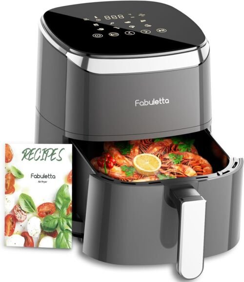 Fabuletta 9-in-1 Heteluchtfriteuse - LED touchscreen - 4 L - Max. 230°C - Grijs