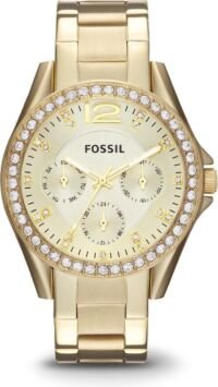 Fossil Riley ES3203 Dameshorloge 38 mm - Goudkleurig